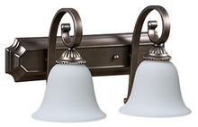  18485 - Alpine Series 2 Light Vanity Fixture - RB White Glass